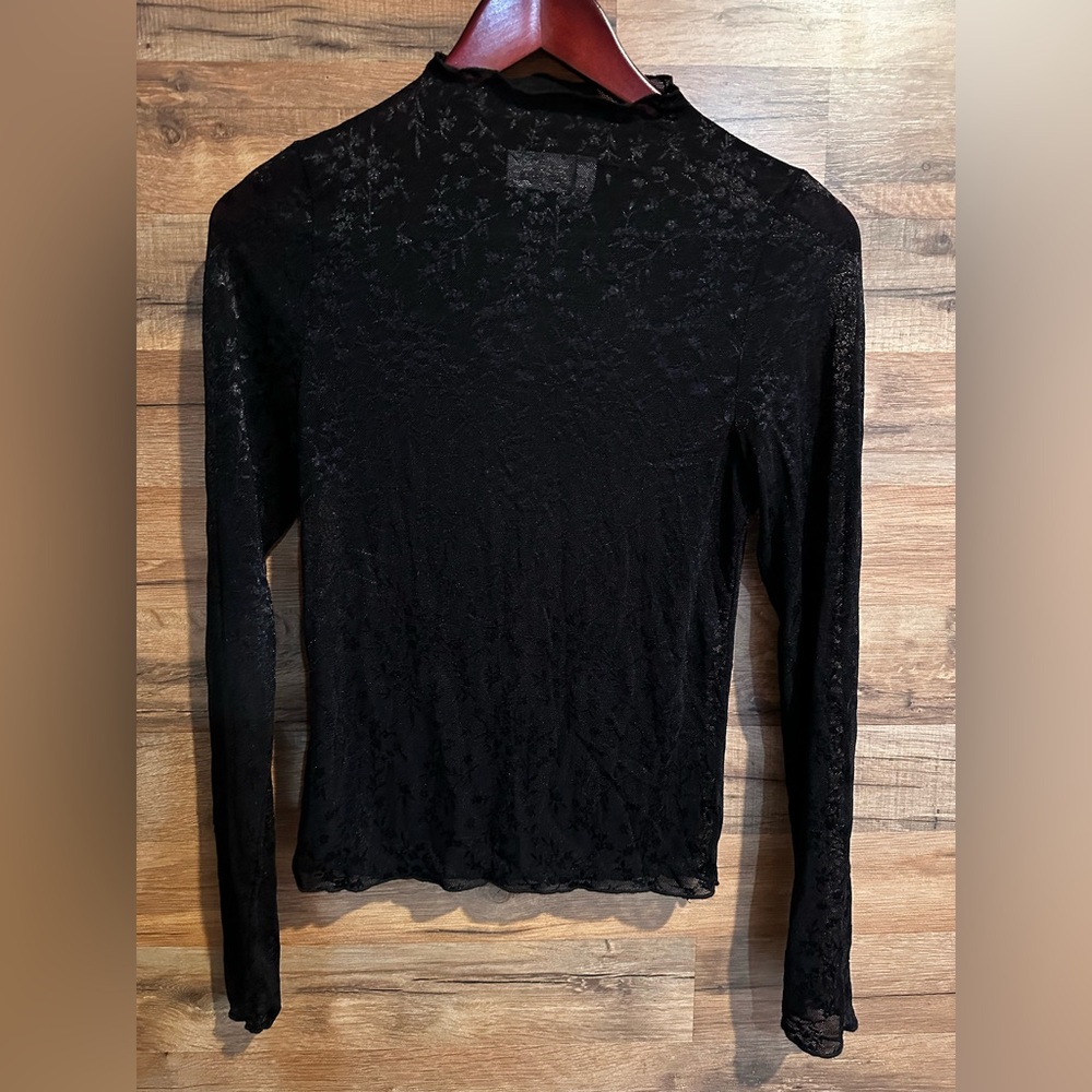 Elegant Black Lace Women's Top